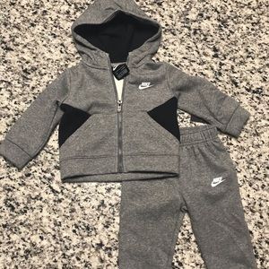 Black/Grey Nike 2 Piece Sweatsuit 12M